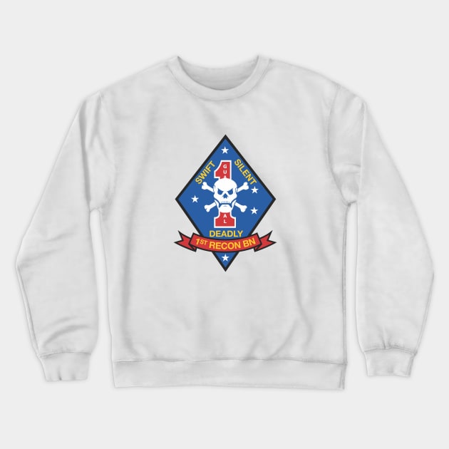 USMC 1st Recon Battalion Crewneck Sweatshirt by LostHose